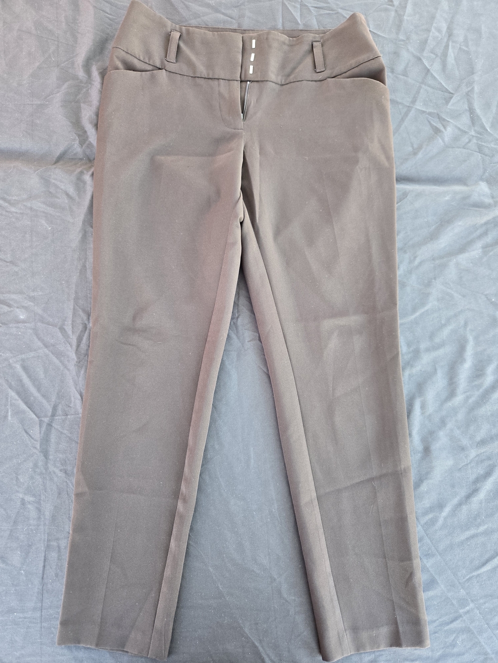 Classic Straight-Leg Dress Pants in Brown